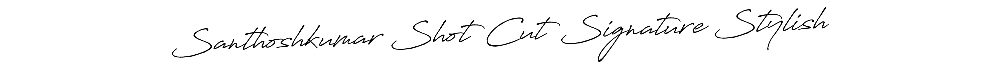 Use a signature maker to create a handwritten signature online. With this signature software, you can design (Antro_Vectra_Bolder) your own signature for name Santhoshkumar Shot Cut Signature Stylish. Santhoshkumar Shot Cut Signature Stylish signature style 7 images and pictures png