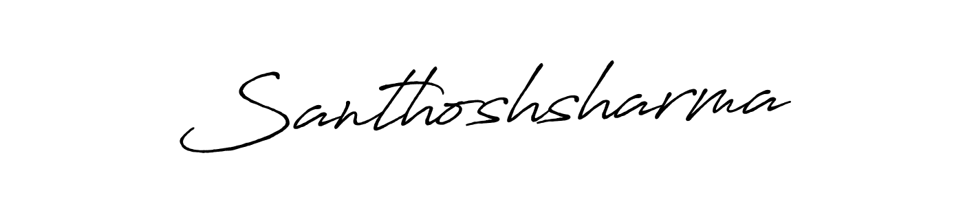 Similarly Antro_Vectra_Bolder is the best handwritten signature design. Signature creator online .You can use it as an online autograph creator for name Santhoshsharma. Santhoshsharma signature style 7 images and pictures png