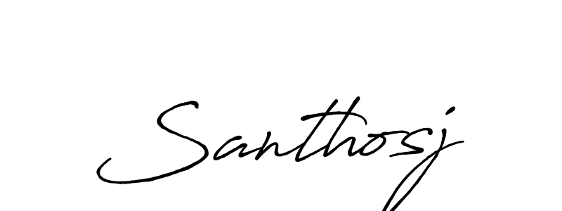 You should practise on your own different ways (Antro_Vectra_Bolder) to write your name (Santhosj) in signature. don't let someone else do it for you. Santhosj signature style 7 images and pictures png