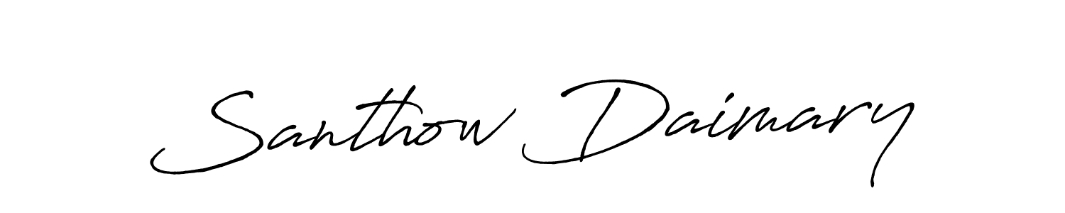 Use a signature maker to create a handwritten signature online. With this signature software, you can design (Antro_Vectra_Bolder) your own signature for name Santhow Daimary. Santhow Daimary signature style 7 images and pictures png