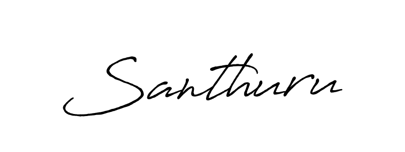 How to make Santhuru signature? Antro_Vectra_Bolder is a professional autograph style. Create handwritten signature for Santhuru name. Santhuru signature style 7 images and pictures png