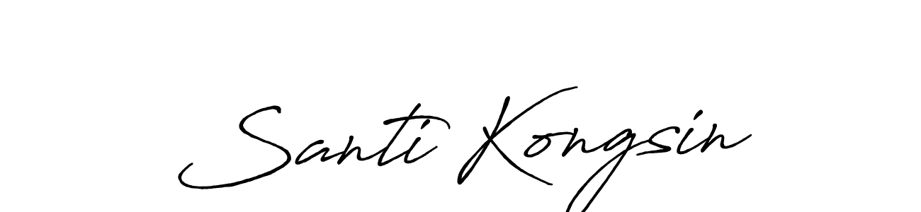 Antro_Vectra_Bolder is a professional signature style that is perfect for those who want to add a touch of class to their signature. It is also a great choice for those who want to make their signature more unique. Get Santi Kongsin name to fancy signature for free. Santi Kongsin signature style 7 images and pictures png