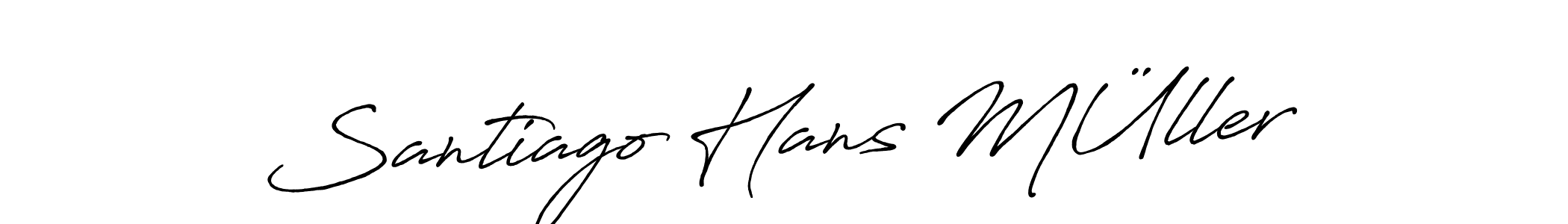 Design your own signature with our free online signature maker. With this signature software, you can create a handwritten (Antro_Vectra_Bolder) signature for name Santiago Hans MÜller. Santiago Hans MÜller signature style 7 images and pictures png