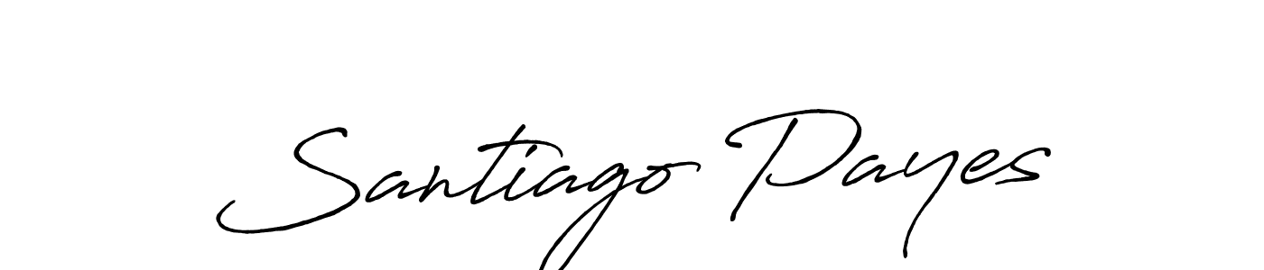 Santiago Payes stylish signature style. Best Handwritten Sign (Antro_Vectra_Bolder) for my name. Handwritten Signature Collection Ideas for my name Santiago Payes. Santiago Payes signature style 7 images and pictures png