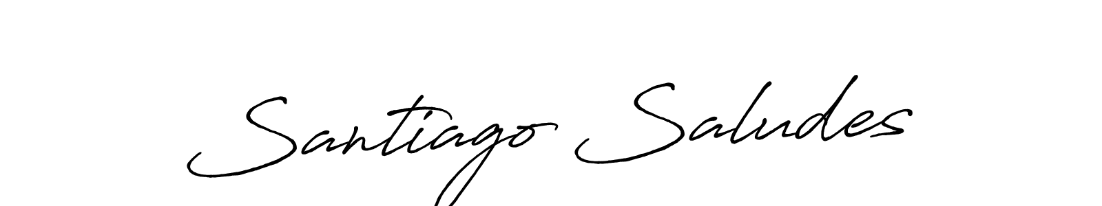 How to make Santiago Saludes name signature. Use Antro_Vectra_Bolder style for creating short signs online. This is the latest handwritten sign. Santiago Saludes signature style 7 images and pictures png