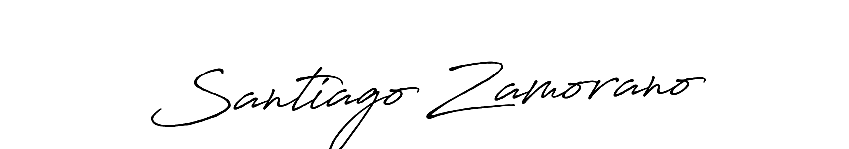 Design your own signature with our free online signature maker. With this signature software, you can create a handwritten (Antro_Vectra_Bolder) signature for name Santiago Zamorano. Santiago Zamorano signature style 7 images and pictures png