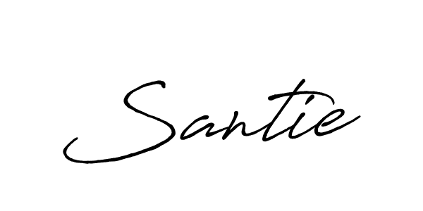 Santie stylish signature style. Best Handwritten Sign (Antro_Vectra_Bolder) for my name. Handwritten Signature Collection Ideas for my name Santie. Santie signature style 7 images and pictures png
