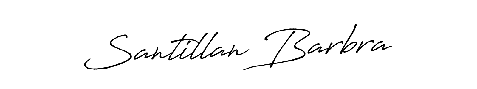 Design your own signature with our free online signature maker. With this signature software, you can create a handwritten (Antro_Vectra_Bolder) signature for name Santillan Barbra. Santillan Barbra signature style 7 images and pictures png
