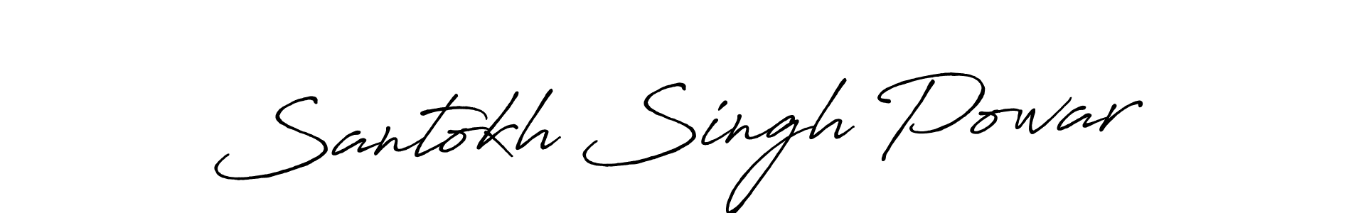 How to make Santokh Singh Powar name signature. Use Antro_Vectra_Bolder style for creating short signs online. This is the latest handwritten sign. Santokh Singh Powar signature style 7 images and pictures png