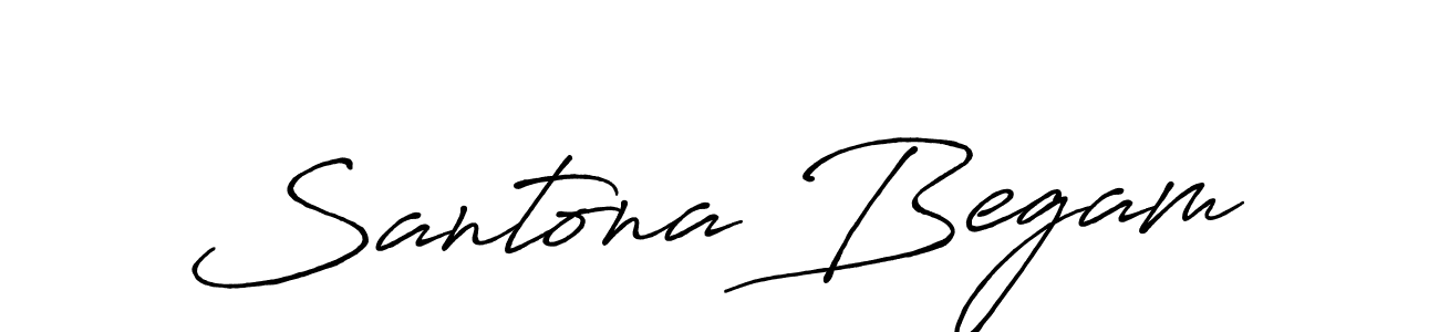 Create a beautiful signature design for name Santona Begam. With this signature (Antro_Vectra_Bolder) fonts, you can make a handwritten signature for free. Santona Begam signature style 7 images and pictures png