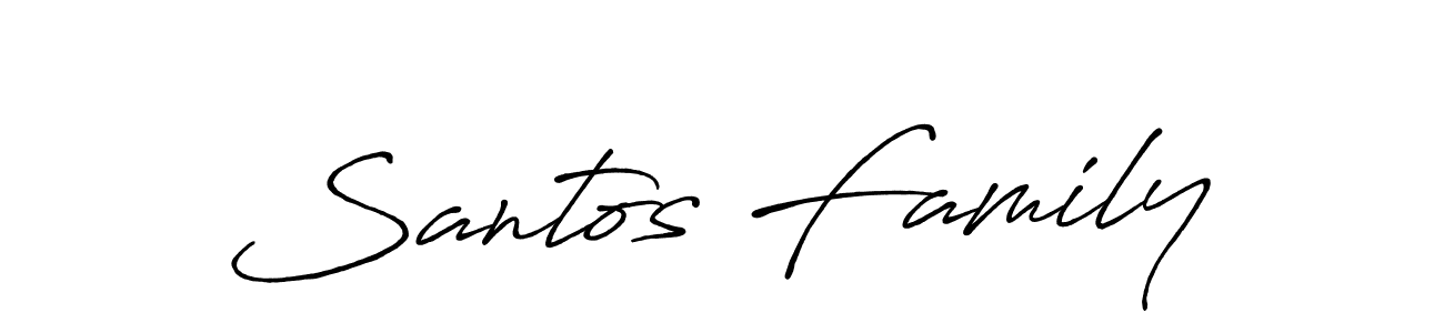 Create a beautiful signature design for name Santos Family. With this signature (Antro_Vectra_Bolder) fonts, you can make a handwritten signature for free. Santos Family signature style 7 images and pictures png