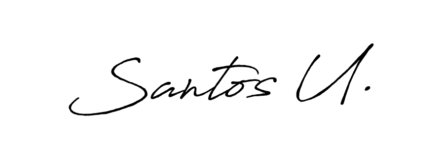 Design your own signature with our free online signature maker. With this signature software, you can create a handwritten (Antro_Vectra_Bolder) signature for name Santos U.. Santos U. signature style 7 images and pictures png