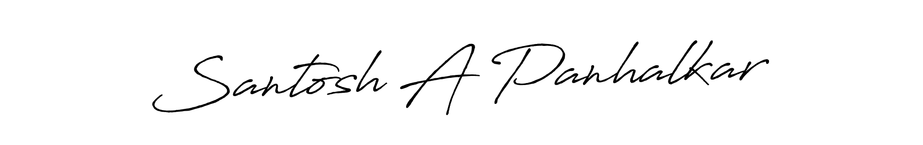Create a beautiful signature design for name Santosh A Panhalkar. With this signature (Antro_Vectra_Bolder) fonts, you can make a handwritten signature for free. Santosh A Panhalkar signature style 7 images and pictures png
