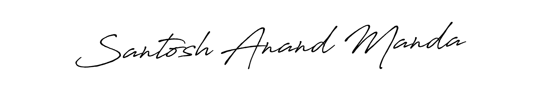 How to make Santosh Anand Manda name signature. Use Antro_Vectra_Bolder style for creating short signs online. This is the latest handwritten sign. Santosh Anand Manda signature style 7 images and pictures png