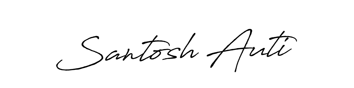 Design your own signature with our free online signature maker. With this signature software, you can create a handwritten (Antro_Vectra_Bolder) signature for name Santosh Auti. Santosh Auti signature style 7 images and pictures png