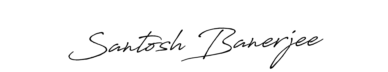 Make a beautiful signature design for name Santosh Banerjee. With this signature (Antro_Vectra_Bolder) style, you can create a handwritten signature for free. Santosh Banerjee signature style 7 images and pictures png