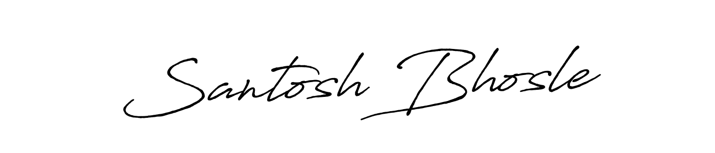 Use a signature maker to create a handwritten signature online. With this signature software, you can design (Antro_Vectra_Bolder) your own signature for name Santosh Bhosle. Santosh Bhosle signature style 7 images and pictures png