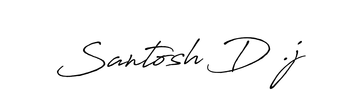 How to make Santosh D .j signature? Antro_Vectra_Bolder is a professional autograph style. Create handwritten signature for Santosh D .j name. Santosh D .j signature style 7 images and pictures png