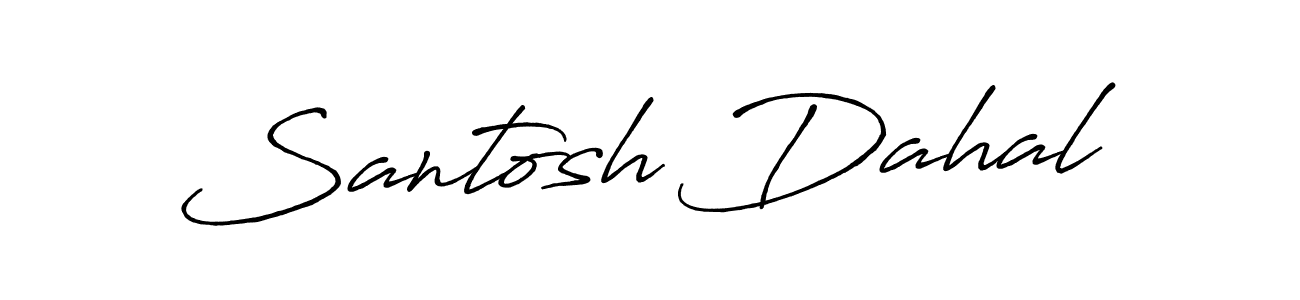 Create a beautiful signature design for name Santosh Dahal. With this signature (Antro_Vectra_Bolder) fonts, you can make a handwritten signature for free. Santosh Dahal signature style 7 images and pictures png