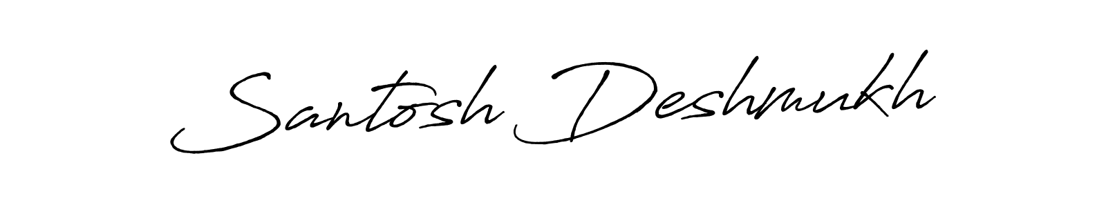 Design your own signature with our free online signature maker. With this signature software, you can create a handwritten (Antro_Vectra_Bolder) signature for name Santosh Deshmukh. Santosh Deshmukh signature style 7 images and pictures png