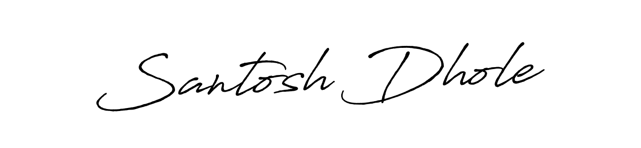 Create a beautiful signature design for name Santosh Dhole. With this signature (Antro_Vectra_Bolder) fonts, you can make a handwritten signature for free. Santosh Dhole signature style 7 images and pictures png