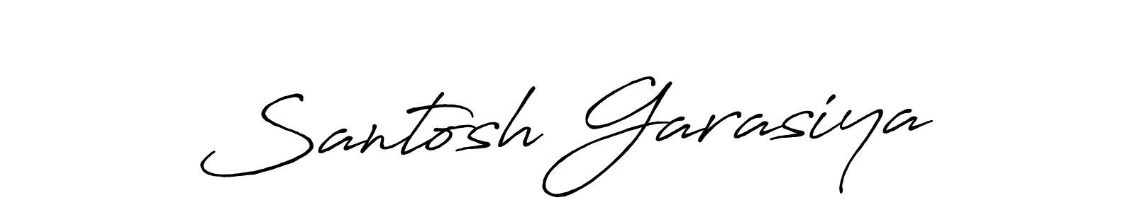 Make a beautiful signature design for name Santosh Garasiya. With this signature (Antro_Vectra_Bolder) style, you can create a handwritten signature for free. Santosh Garasiya signature style 7 images and pictures png