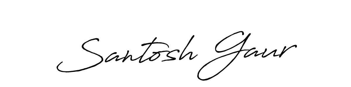 Also we have Santosh Gaur name is the best signature style. Create professional handwritten signature collection using Antro_Vectra_Bolder autograph style. Santosh Gaur signature style 7 images and pictures png