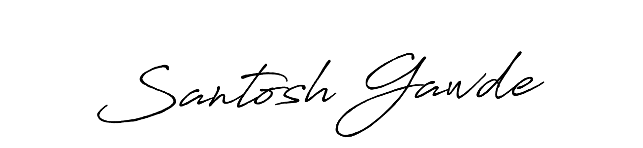 Design your own signature with our free online signature maker. With this signature software, you can create a handwritten (Antro_Vectra_Bolder) signature for name Santosh Gawde. Santosh Gawde signature style 7 images and pictures png