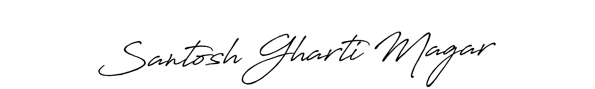 Use a signature maker to create a handwritten signature online. With this signature software, you can design (Antro_Vectra_Bolder) your own signature for name Santosh Gharti Magar. Santosh Gharti Magar signature style 7 images and pictures png