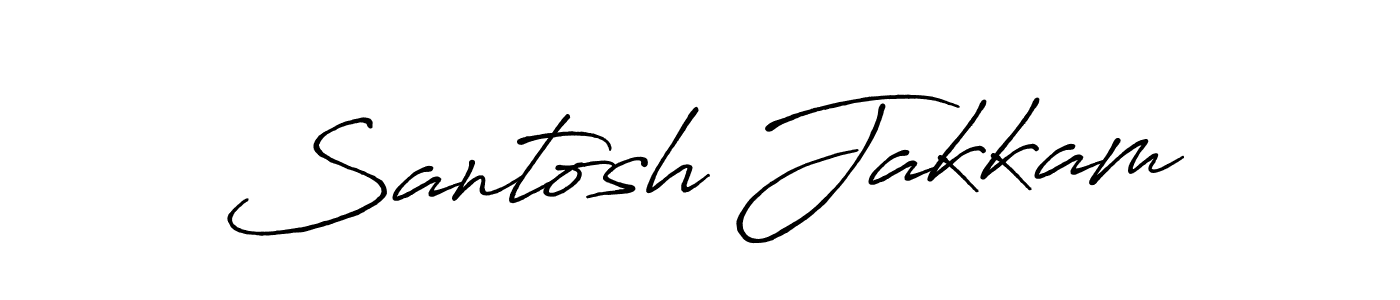 Also we have Santosh Jakkam name is the best signature style. Create professional handwritten signature collection using Antro_Vectra_Bolder autograph style. Santosh Jakkam signature style 7 images and pictures png