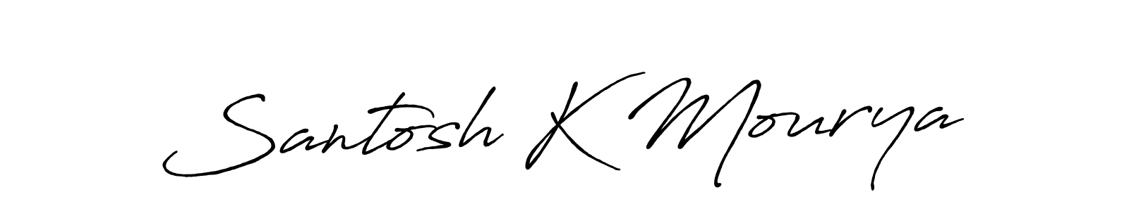 Also we have Santosh K Mourya name is the best signature style. Create professional handwritten signature collection using Antro_Vectra_Bolder autograph style. Santosh K Mourya signature style 7 images and pictures png