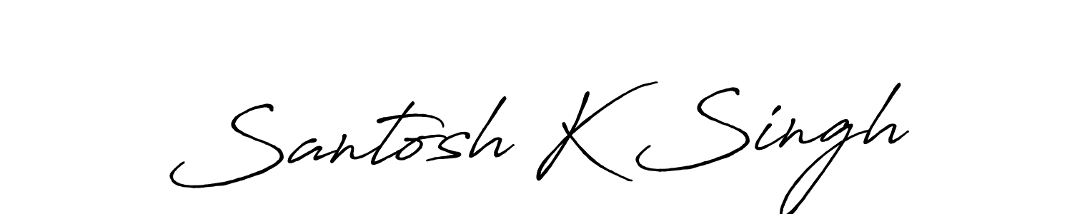 It looks lik you need a new signature style for name Santosh K Singh. Design unique handwritten (Antro_Vectra_Bolder) signature with our free signature maker in just a few clicks. Santosh K Singh signature style 7 images and pictures png