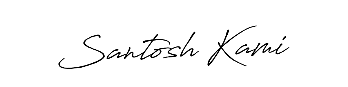 Make a beautiful signature design for name Santosh Kami. With this signature (Antro_Vectra_Bolder) style, you can create a handwritten signature for free. Santosh Kami signature style 7 images and pictures png