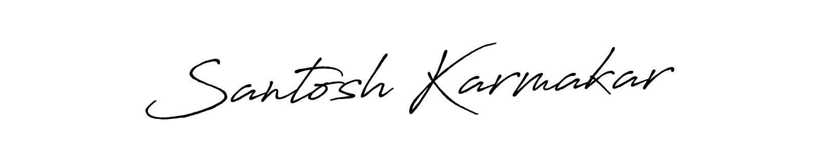 Create a beautiful signature design for name Santosh Karmakar. With this signature (Antro_Vectra_Bolder) fonts, you can make a handwritten signature for free. Santosh Karmakar signature style 7 images and pictures png