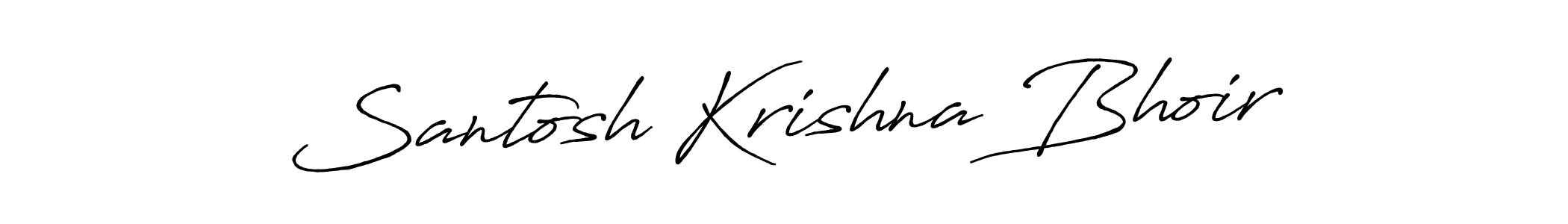 Create a beautiful signature design for name Santosh Krishna Bhoir. With this signature (Antro_Vectra_Bolder) fonts, you can make a handwritten signature for free. Santosh Krishna Bhoir signature style 7 images and pictures png
