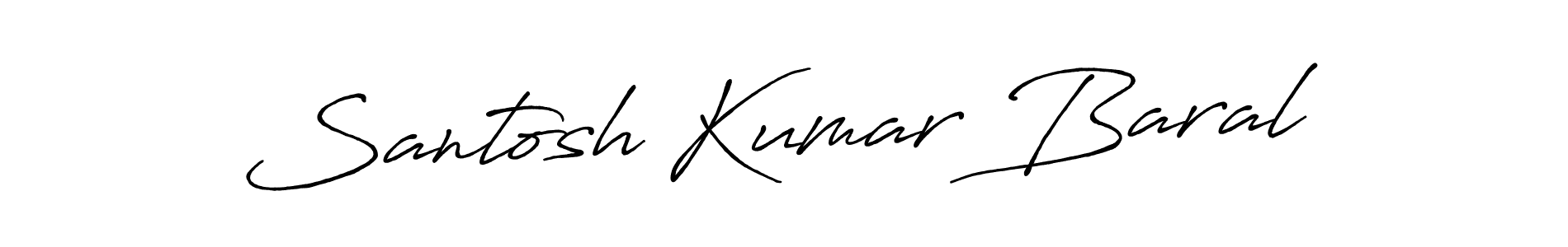 The best way (Antro_Vectra_Bolder) to make a short signature is to pick only two or three words in your name. The name Santosh Kumar Baral include a total of six letters. For converting this name. Santosh Kumar Baral signature style 7 images and pictures png