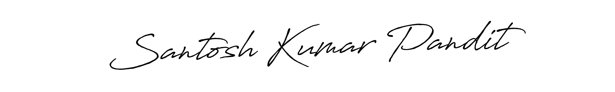 Create a beautiful signature design for name Santosh Kumar Pandit. With this signature (Antro_Vectra_Bolder) fonts, you can make a handwritten signature for free. Santosh Kumar Pandit signature style 7 images and pictures png