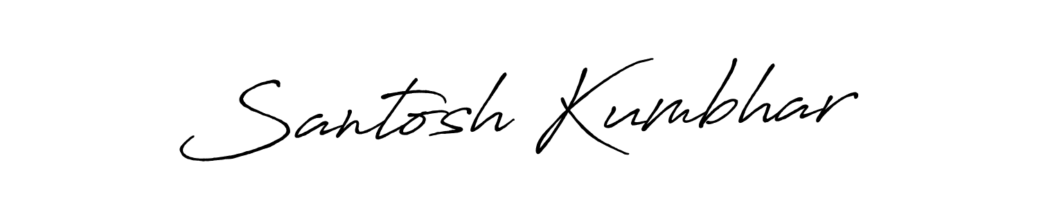 How to make Santosh Kumbhar signature? Antro_Vectra_Bolder is a professional autograph style. Create handwritten signature for Santosh Kumbhar name. Santosh Kumbhar signature style 7 images and pictures png