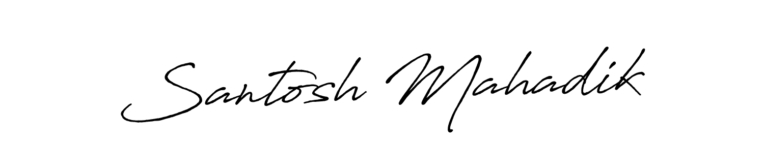 Also we have Santosh Mahadik name is the best signature style. Create professional handwritten signature collection using Antro_Vectra_Bolder autograph style. Santosh Mahadik signature style 7 images and pictures png