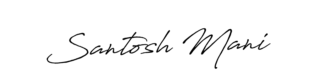 Make a beautiful signature design for name Santosh Mani. Use this online signature maker to create a handwritten signature for free. Santosh Mani signature style 7 images and pictures png