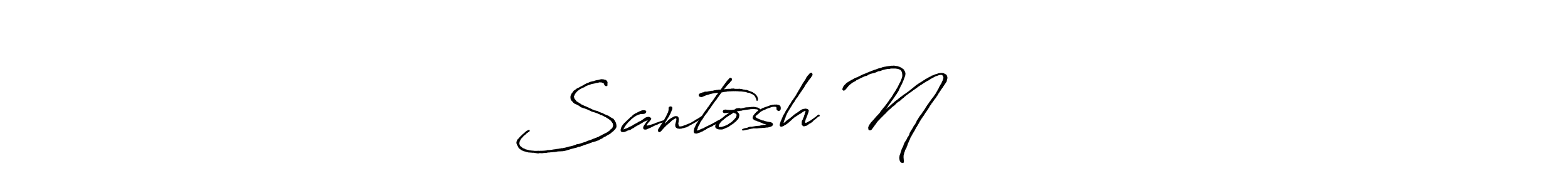 Use a signature maker to create a handwritten signature online. With this signature software, you can design (Antro_Vectra_Bolder) your own signature for name Santosh N ಕುದರಿ. Santosh N ಕುದರಿ signature style 7 images and pictures png