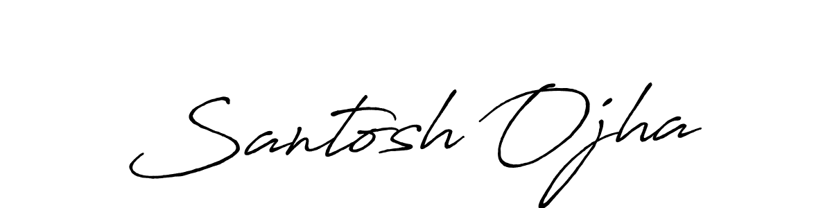 How to make Santosh Ojha signature? Antro_Vectra_Bolder is a professional autograph style. Create handwritten signature for Santosh Ojha name. Santosh Ojha signature style 7 images and pictures png