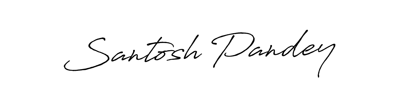 Use a signature maker to create a handwritten signature online. With this signature software, you can design (Antro_Vectra_Bolder) your own signature for name Santosh Pandey. Santosh Pandey signature style 7 images and pictures png