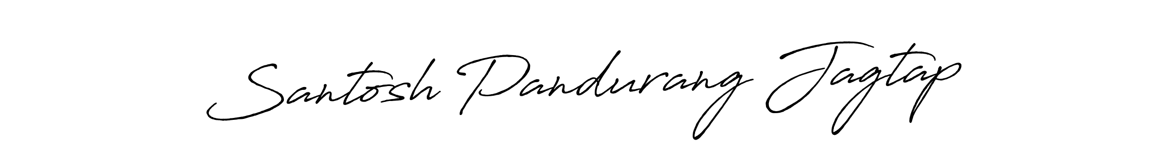 Santosh Pandurang Jagtap stylish signature style. Best Handwritten Sign (Antro_Vectra_Bolder) for my name. Handwritten Signature Collection Ideas for my name Santosh Pandurang Jagtap. Santosh Pandurang Jagtap signature style 7 images and pictures png