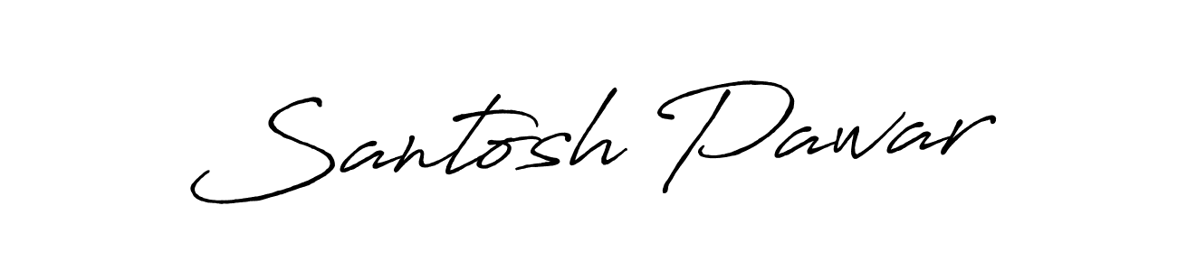 Make a beautiful signature design for name Santosh Pawar. With this signature (Antro_Vectra_Bolder) style, you can create a handwritten signature for free. Santosh Pawar signature style 7 images and pictures png