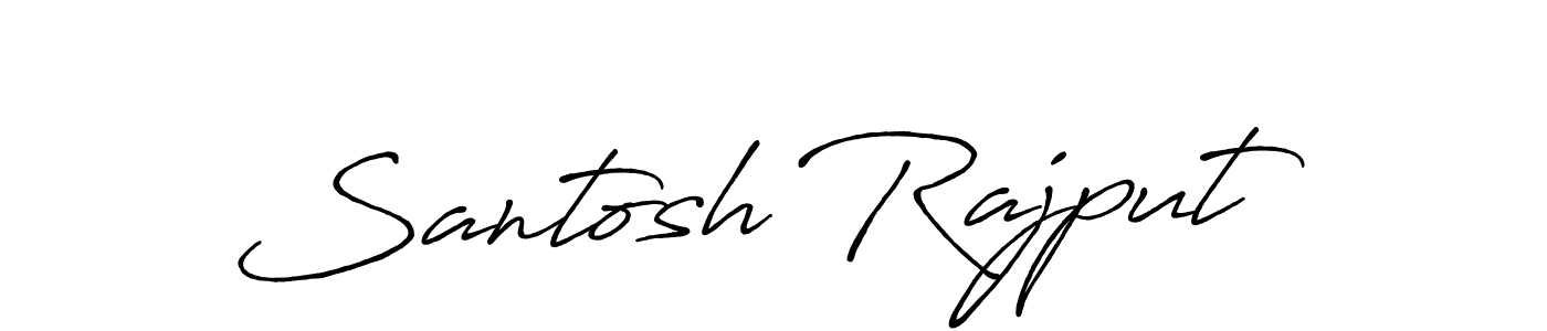 Santosh Rajput stylish signature style. Best Handwritten Sign (Antro_Vectra_Bolder) for my name. Handwritten Signature Collection Ideas for my name Santosh Rajput. Santosh Rajput signature style 7 images and pictures png