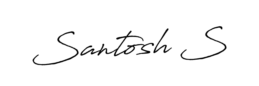 How to Draw Santosh S signature style? Antro_Vectra_Bolder is a latest design signature styles for name Santosh S. Santosh S signature style 7 images and pictures png