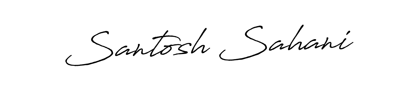 Create a beautiful signature design for name Santosh Sahani. With this signature (Antro_Vectra_Bolder) fonts, you can make a handwritten signature for free. Santosh Sahani signature style 7 images and pictures png