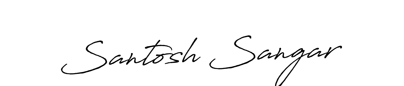 Create a beautiful signature design for name Santosh Sangar. With this signature (Antro_Vectra_Bolder) fonts, you can make a handwritten signature for free. Santosh Sangar signature style 7 images and pictures png