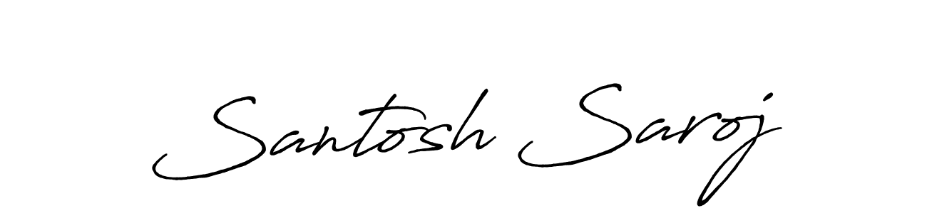 Design your own signature with our free online signature maker. With this signature software, you can create a handwritten (Antro_Vectra_Bolder) signature for name Santosh Saroj. Santosh Saroj signature style 7 images and pictures png